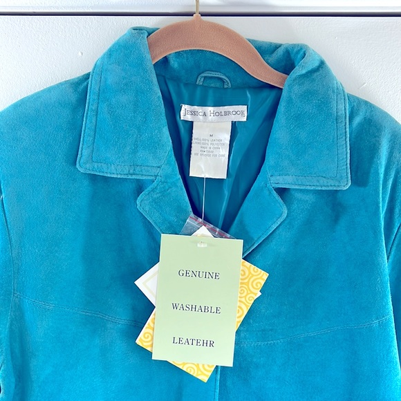 Jessica Holbrook Qvc Washable Suede jacket size Medium - Picture 4 of 6